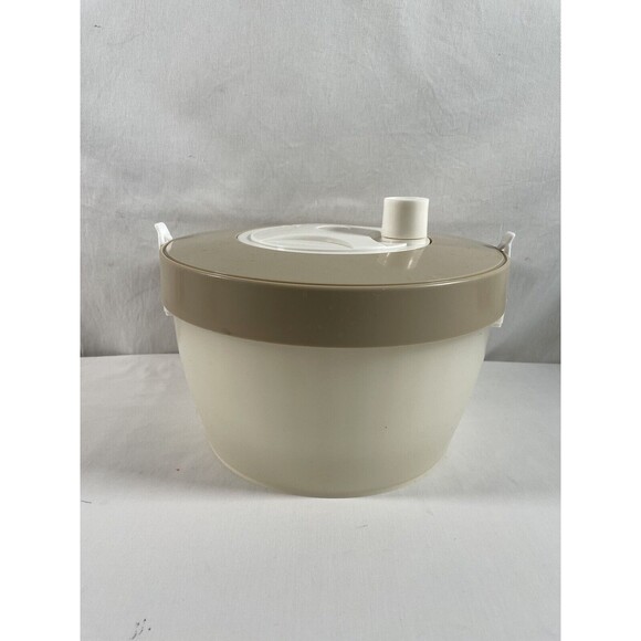 Vintage 1970s HOAN Southbury 4 Pcs Salad Spinner Biege Clean - Picture 1 of 7